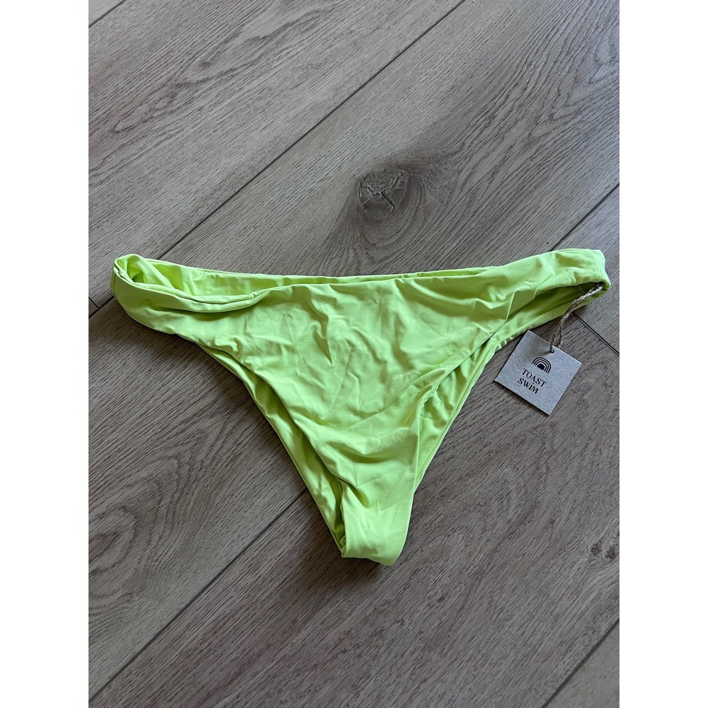 NWT TOAST SWIM Daiquiri Signature Low Rise Hipster Bikini Bottoms Neon Lime XL - Picture 4 of 8